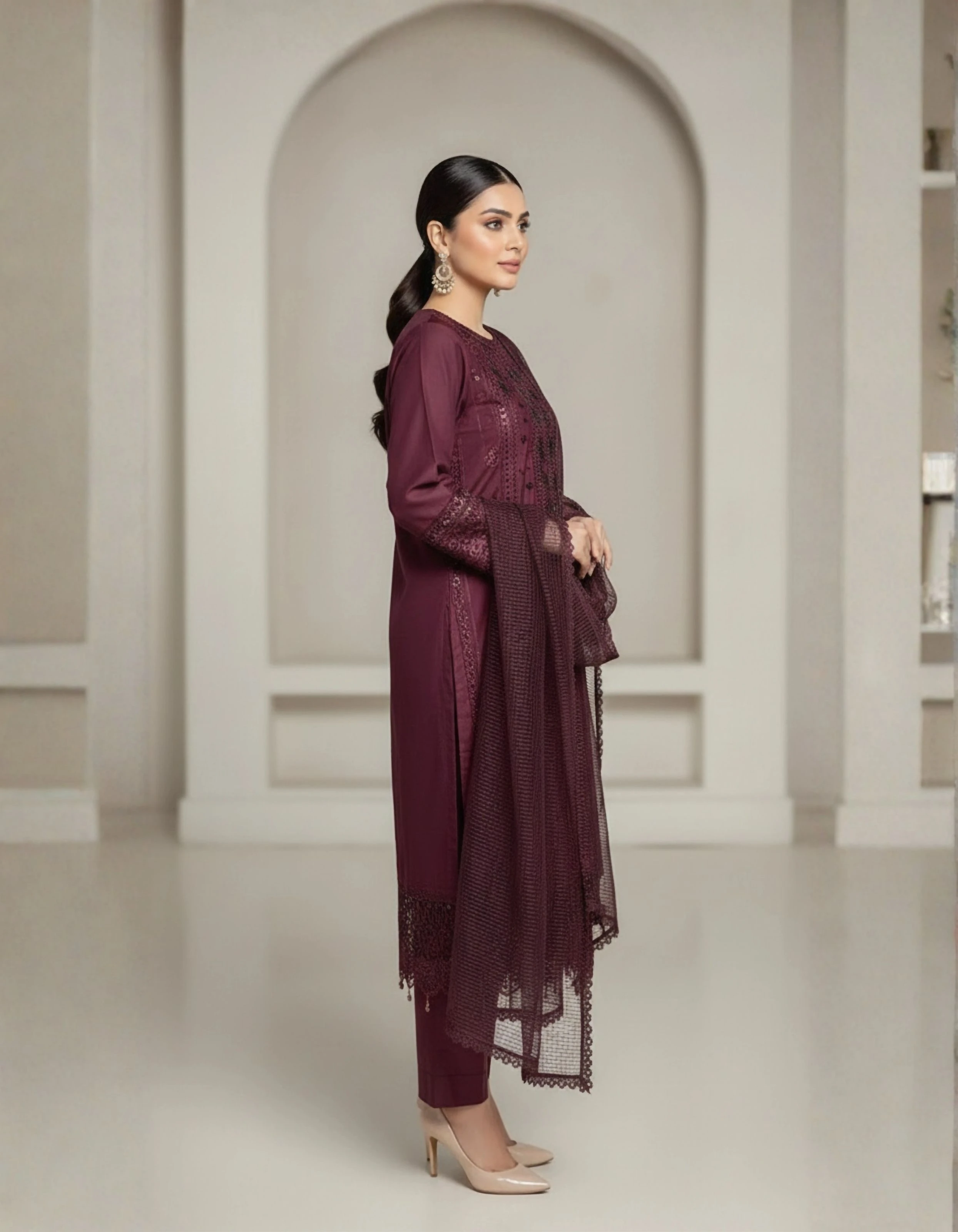 ZS SIGNATURE – DEEP PLUM VISCOSE - Alternate View