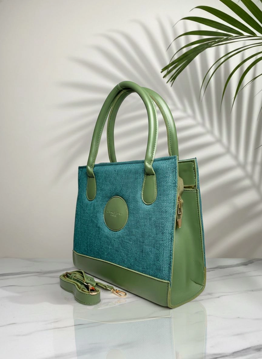ZS TEAL GREEN HAND BAG